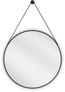Mexen String runder Badezimmerspiegel 60 cm, schwarzer Rahmen - 9854-060-060-000-70