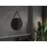 Mexen String runder Badezimmerspiegel 60 cm, schwarzer Rahmen - 9854-060-060-000-70
