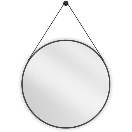 Mexen String Badezimmerspiegel rund 70 cm, schwarzer Rahmen - 9854-070-070-000-70