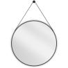 Mexen String Badezimmerspiegel rund 70 cm, schwarzer Rahmen - 9854-070-070-000-70