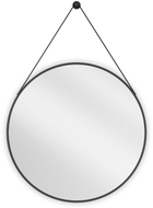 Mexen String Badezimmerspiegel rund 70 cm, schwarzer Rahmen - 9854-070-070-000-70