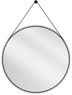 Mexen String runder Badezimmer-Spiegel 80 cm, schwarzer Rahmen - 9854-080-080-000-70