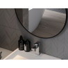 Mexen String rundes Badezimmerspiegel 80 cm, schwarzer Rahmen - 9854-080-080-000-70