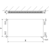 Mexen Flat CVF11 Plattenheizkörper 500 x 1400 mm, unterer Anschluss, 955 W, Anthrazit - W611F-050-140-66