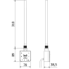 Mexen FA-F Elektroheizstab mit Wi-Fi, 300 W, schwarz - W953-0300-70