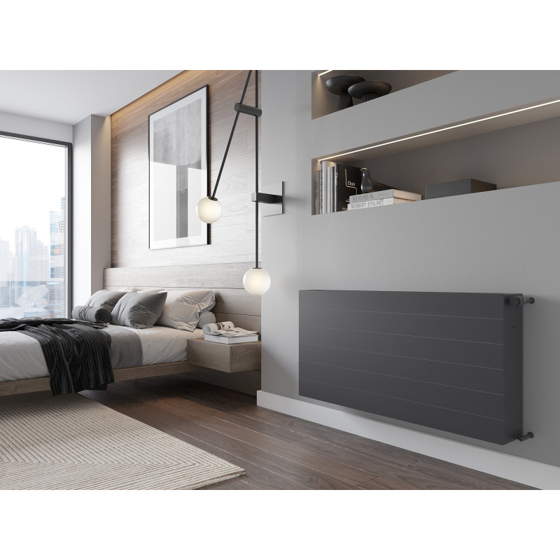Mexen CL33 Plattenheizkörper Line 600 x 600 mm, seitlicher Anschluss, 1320 W, Anthrazit - W433L-060-060-66