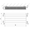 Mexen Line CL33 Plattenheizkörper 600 x 1600 mm, Seitenanschluss, 3521 W, Anthrazit - W433L-060-160-66