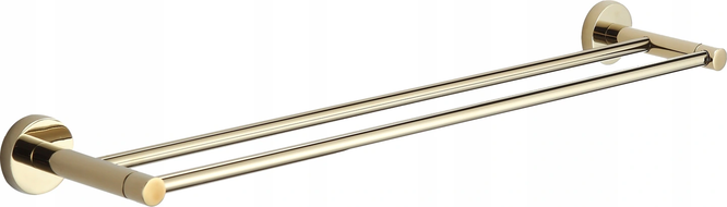 Mexen Remo doppelter Handtuchhalter, gold - 7050725-50