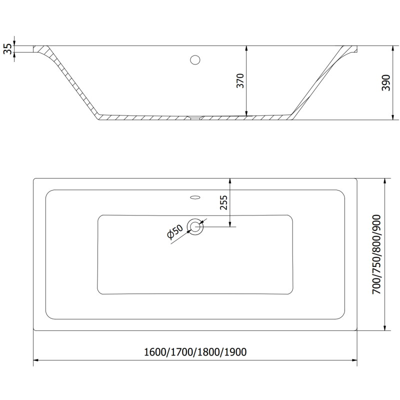 Mexen Cube Rechteckige Badewanne 180 x 80 cm mit Verkleidung und 1-flügeliger Duschabtrennung 100 cm, schwarzes Muster