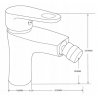 Mexen Kama Bidet-Batterie, schwarz - 72520-70
