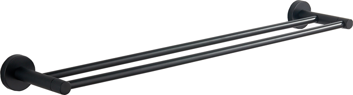 Mexen Remo doppelter Handtuchhalter, schwarz - 7050725-70