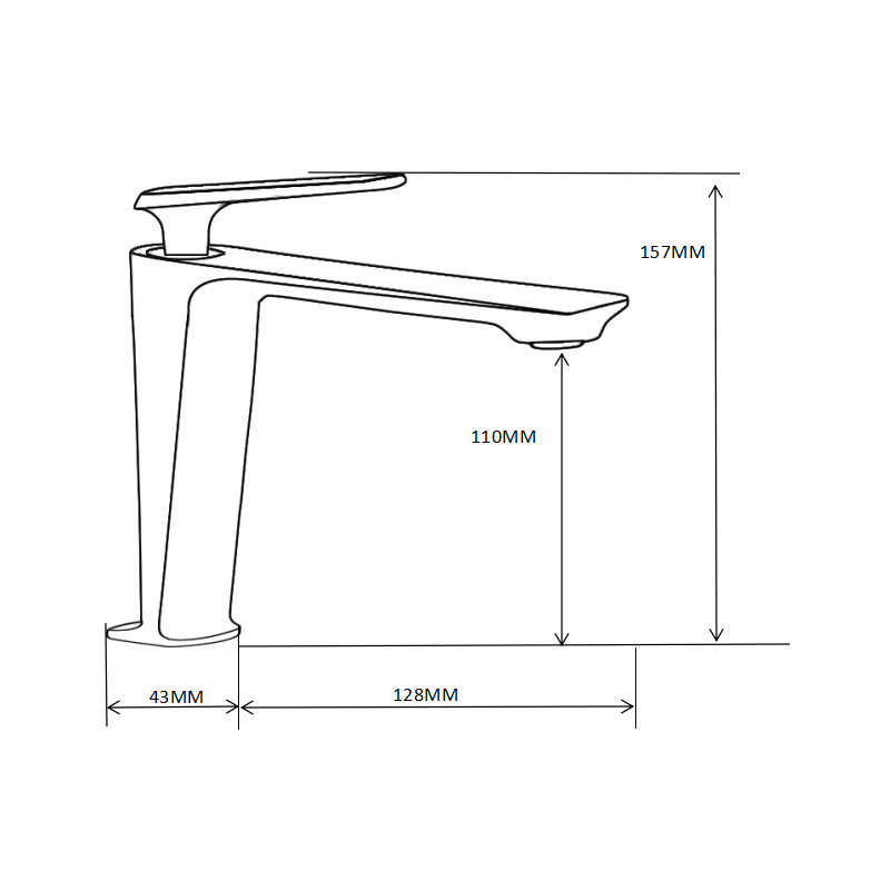 Mexen Ares Waschtischarmatur, Chrom - 744100-00