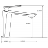 Mexen Ares Waschtischarmatur, Chrom - 744100-00