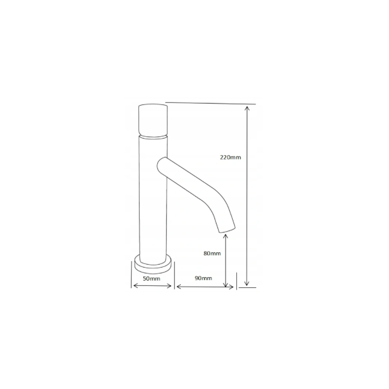 Mexen Rumba One  Waschtischarmatur, gold - 73501-50