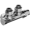 Mexen Uni-Term Heizkörperventil, Winkelform, Duplex, DN50, Chrom - W907-000-01