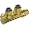 Mexen Uni-Term Heizkörper-Eckventil, Duplex, DN50, Gold - W907-000-50