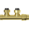 Mexen Uni-Term Heizkörper-Eckventil, Duplex, DN50, Gold - W907-000-50