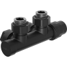 Mexen Uni-Term Heizkörperventil, Eckform, Duplex, DN50, schwarz - W907-000-70