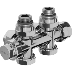 Mexen Heizkörperventil Eck-/Gerade, Duplex, DN50, Chrom - W908-000-01