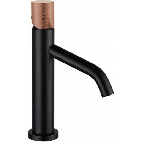 Mexen Rumba One  Waschbeckenarmatur, schwarz/roségold - 73501-76