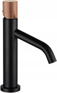 Mexen Rumba One  Waschbeckenarmatur, schwarz/roségold - 73501-76