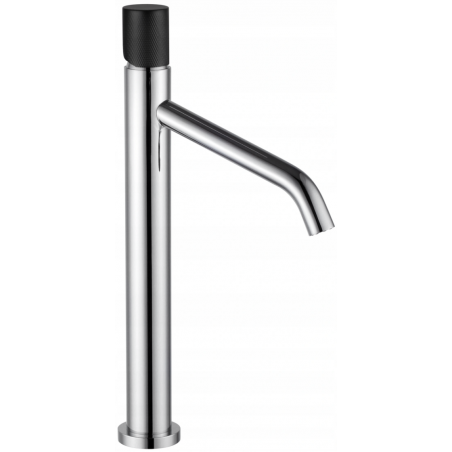 Mexen Rumba One  hoher Waschtischarmatur, Chrom/Schwarz - 73511-07