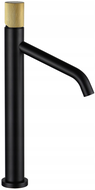 Mexen Rumba One  hoher Waschbeckenhahn, schwarz/gold - 73511-75