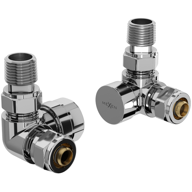Mexen Uni-Term axiale Heizkörperventile, Chrom - W903-000-01