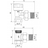 Mexen Uni-Term Heizkörperventile, anthrazit, Eckform - W901-000-66