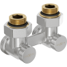 Mexen Uni-Term Heizkörperventil zweirohr DN50, Eck 1/2"x3/4", Nickel - W911-012-01