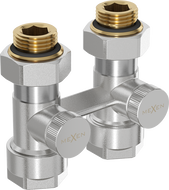 Mexen Uni-Term Zweirohr-Heizkörperventil DN50, gerade 1/2"x16 mm, Nickel - W912-016-01