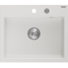 Mexen Oscar granitspüle 1-becken 580 x 490 mm, weiß, sifon chrom - 6519581000-20