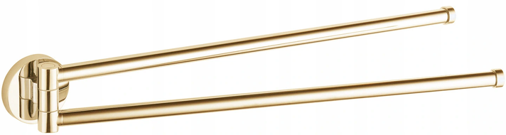 Mexen Remo doppelter drehbarer Handtuchhalter, gold - 70507255-50