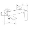 Mexen Zero Badewannenarmatur, schwarz - 71130-70