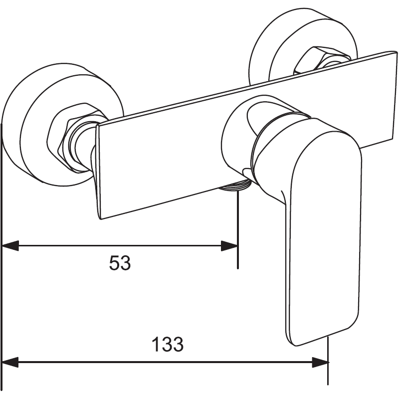 Mexen Alexa Duschbatterie, Chrom - 71240-00