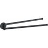 Mexen Remo doppelter drehbarer Handtuchhalter, schwarz - 70507255-70