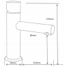 Mexen Elba One Waschbeckenarmatur, Graphit - 74101-66