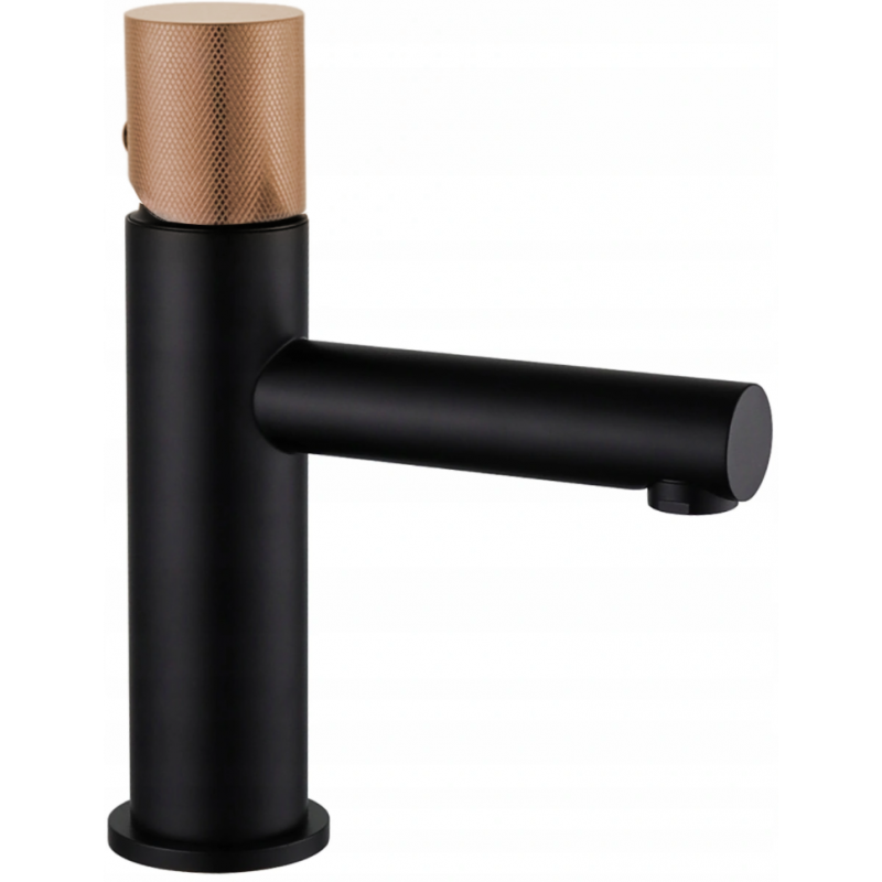 Mexen Elba One Waschbeckenarmatur, schwarz/roségold - 74101-76