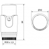 Mexen Uni-Term Thermostatkopf für Heizkörper, weiß/chrom - W900-000-21