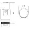 Mexen Uni-H Thermostatkopf für Heizkörper, weiß - W900-000-20