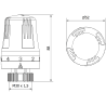 Mexen Uni-Term thermostatischer Heizkörperkopf, weiß - W908-001-20