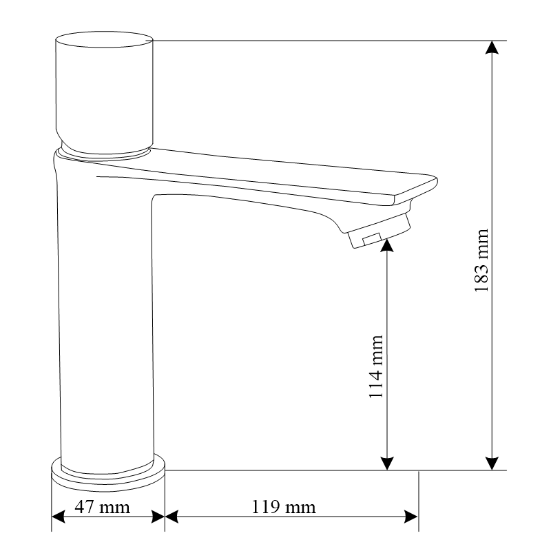 Mexen Royo One Waschtischarmatur, Chrom - 72201-00