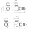 Mexen Uni-Term axiale Heizungsventile, goldfarben - W903-000-50