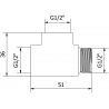 Mexen Uni-Term T-Stück für Elektroheizung, weiß - W906-000-20