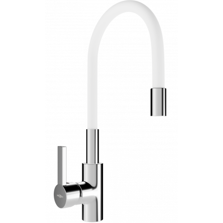 Mexen Flex Küchenarmatur, Chrom/Weiß - 670900-02