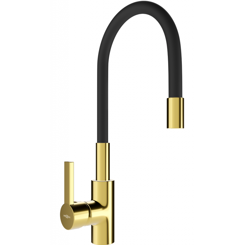Mexen Flex Küchenarmatur, gold/schwarz - 670900-57