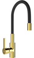 Mexen Flex Küchenarmatur, gold/schwarz - 670900-57