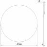Mexen Alto rundes Badezimmerspiegel 50 cm - 9853-050-050-000-00