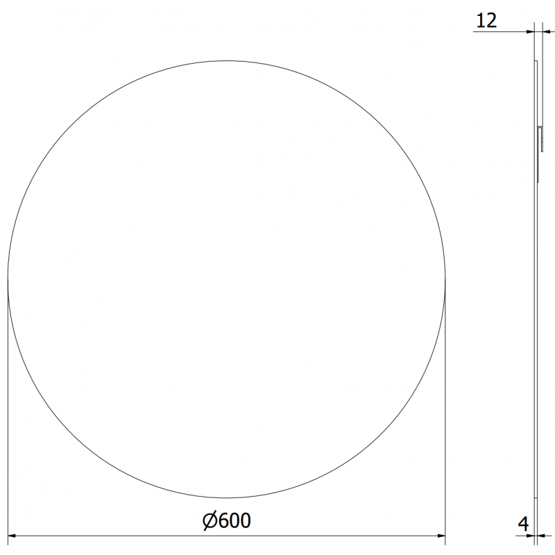 Mexen Alto runder Badezimmerspiegel 60 cm - 9853-060-060-000-00