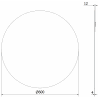 Mexen Alto runder Badezimmerspiegel 60 cm - 9853-060-060-000-00